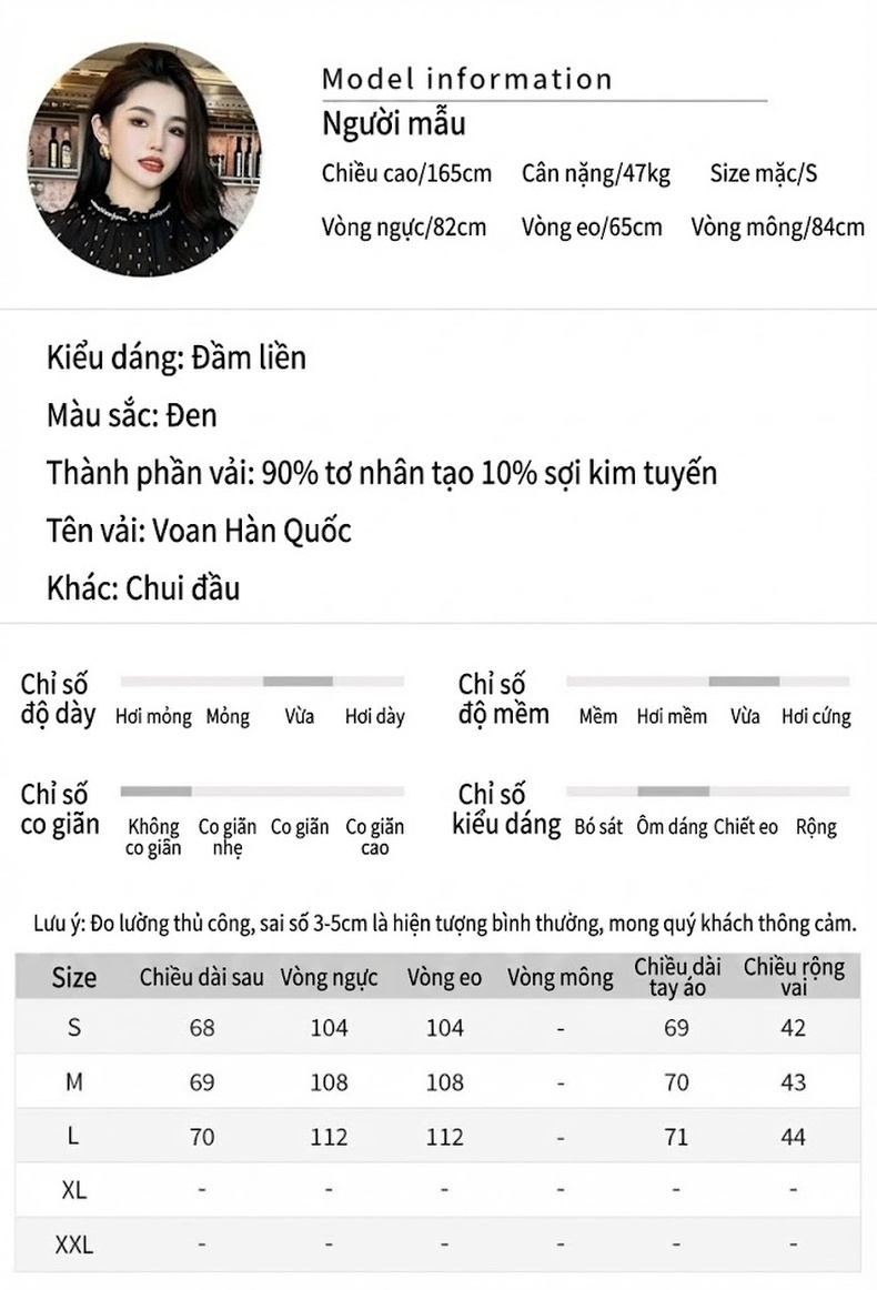 Áo Sơ Mi Tay Dài Nữ Đính Đá Thiết Kế Tiểu Thư Phong Cách Thu Đông Màu Đen chi tiết 2