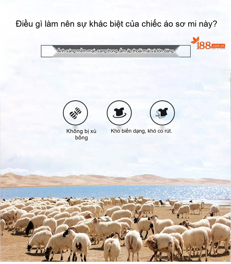 Áo Sơ Mi Nam Dài Tay Chất Liệu Lông Cừu Màu Xanh, Đỏ Rượu, Xám, Đen... chi tiết 3