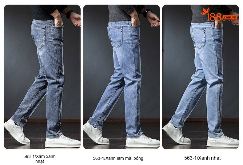 Quần Jean Nam Ống Đứng Co Giãn Lót Lông Cừu Dày Dặn Màu Xanh Dương Đậm chi tiết 15
