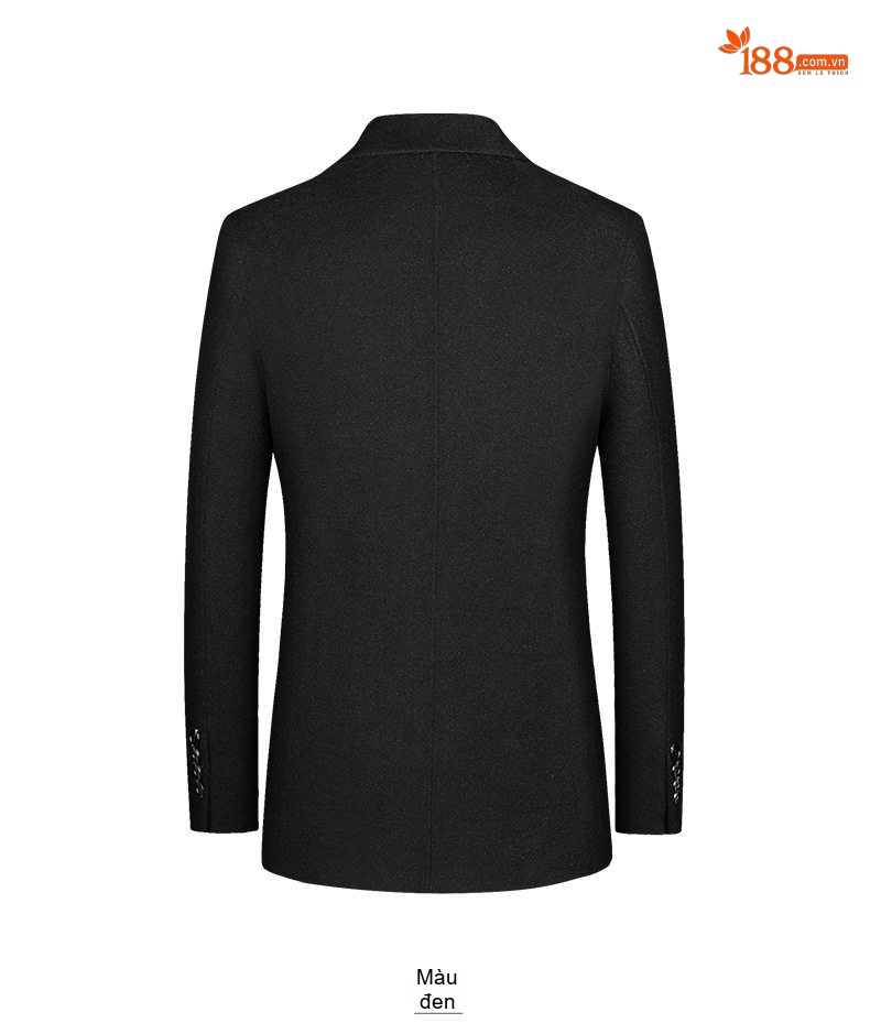 Áo Vest Nam Hai Lớp Toàn Bộ Lông Cừu Màu Đen, Xanh Navy, Xám, Nâu chi tiết 16