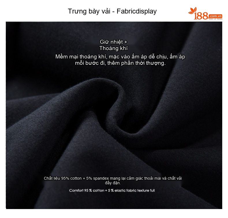 Quần Nỉ Nam Cotton Lông Cừu Non Dày Dặn Lót Lông Giữ Nhiệt Ống Bo Màu Đen, Xám, Be chi tiết 3