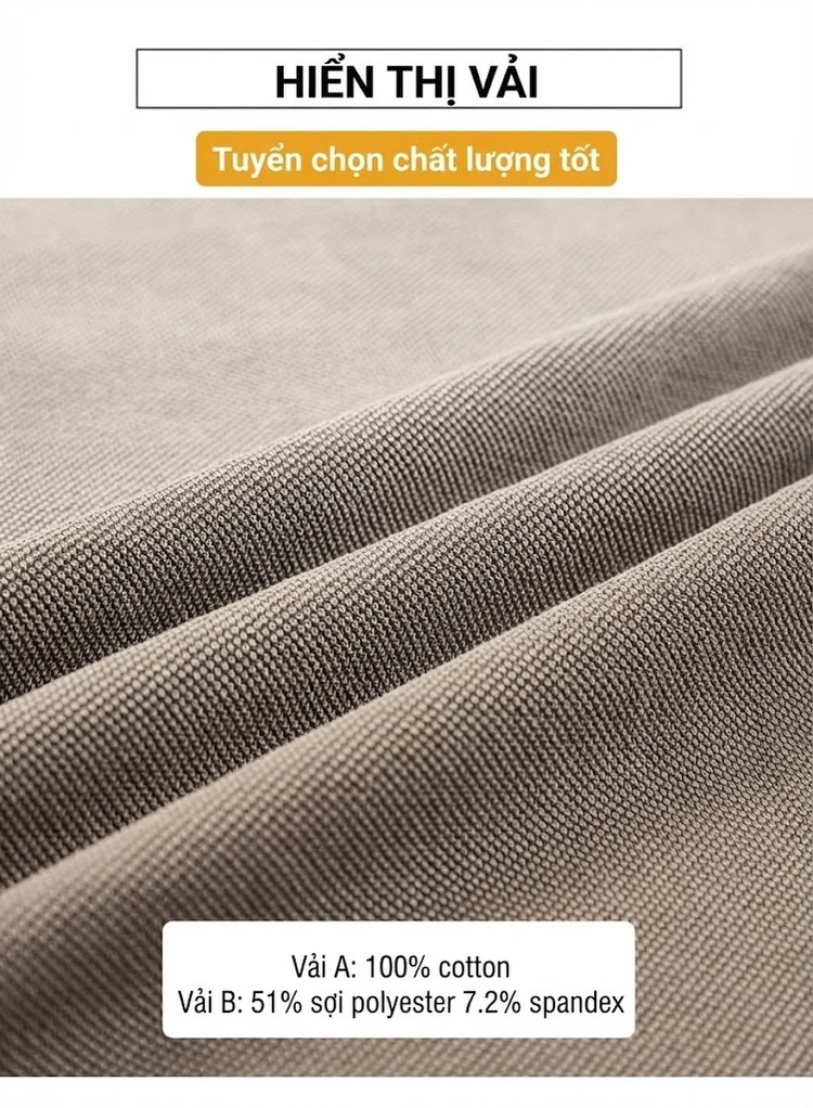 Áo Thun Tay Dài Nam Giả Hai Lớp Màu Đen, Nâu chi tiết 3