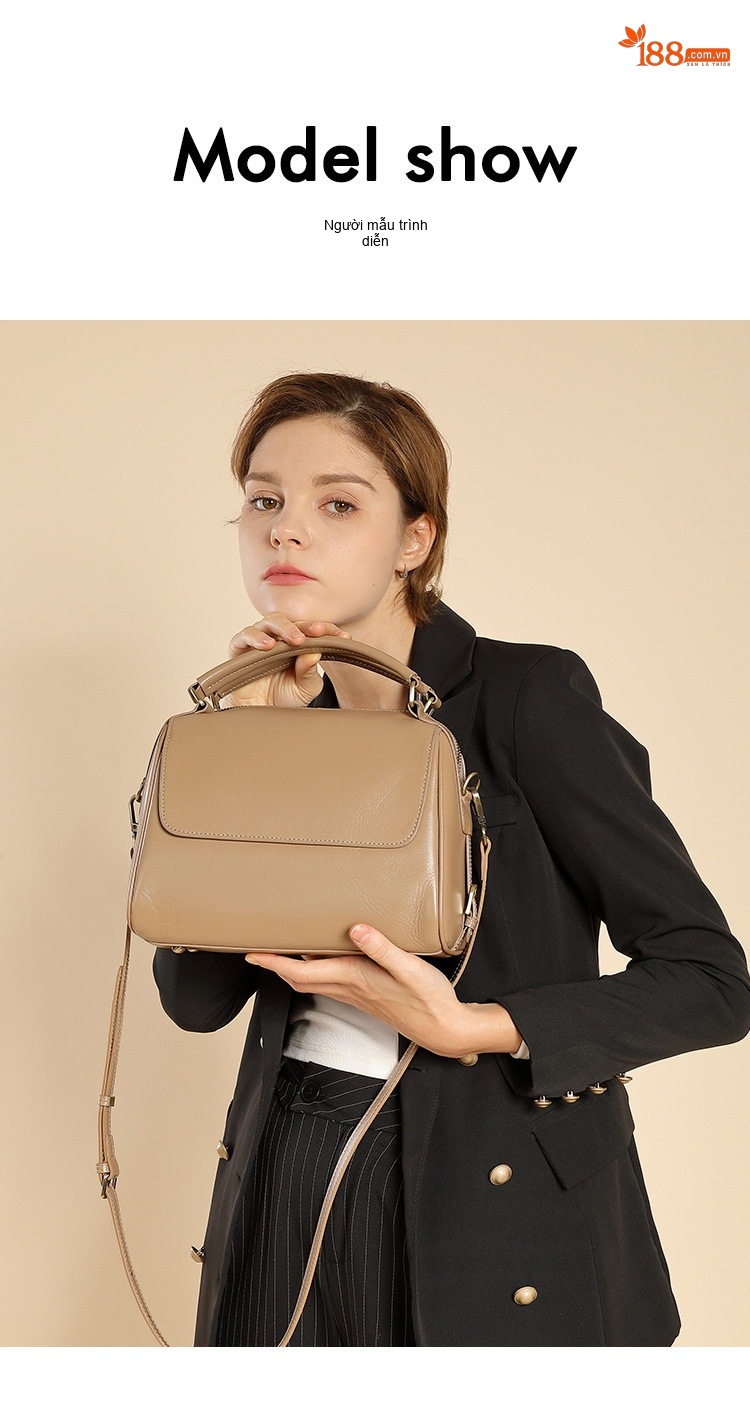 Túi Đeo Chéo/Túi Tote Nữ Da Bóng Cao Cấp, Sức Chứa Lớn Màu Đỏ Rượu Vang chi tiết 9