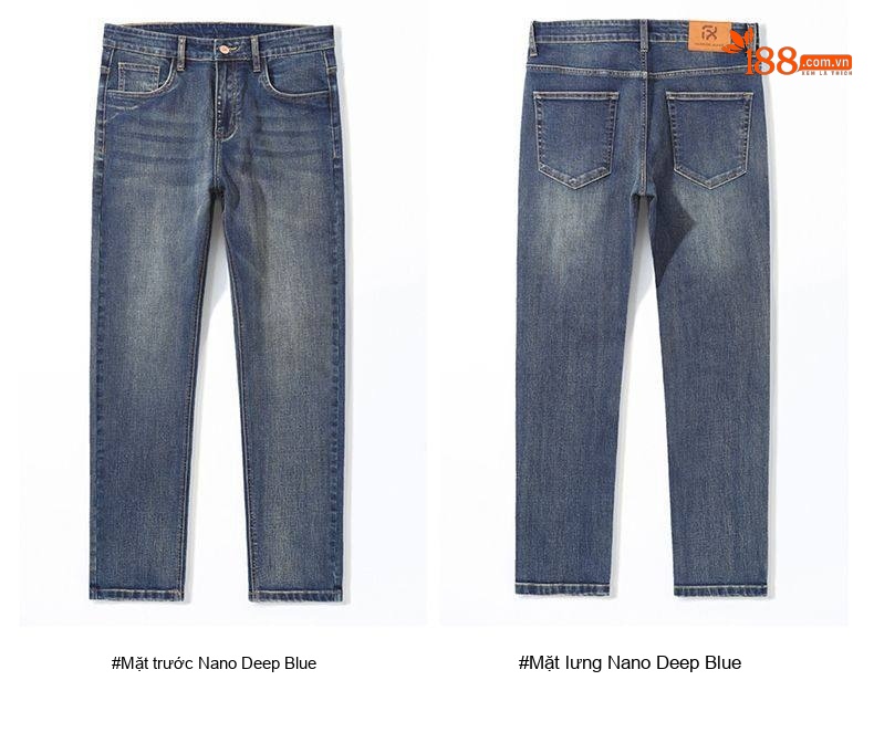 Quần Jean Nam Ống Đứng Co Giãn Thoải Mái Dáng Suông Màu Xanh Denim chi tiết 52