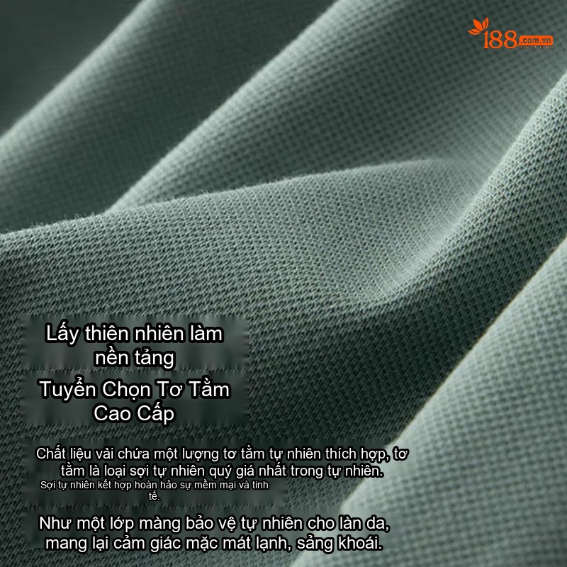 Áo Polo Nam Tơ Tằm Cotton Thoáng Khí Màu Xám, Kem, Xanh Lá, Đen...
