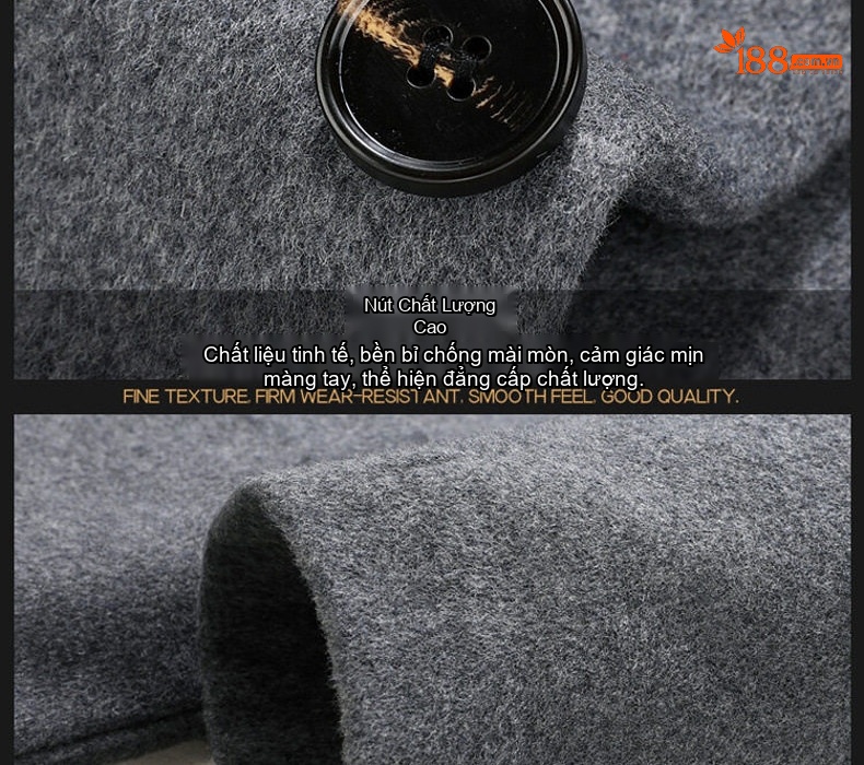 Áo Vest Nam 50% Len Kẻ Houndstooth Thu Đông Dáng Ôm Ngắn Màu Nâu, Xám, Đen chi tiết 15