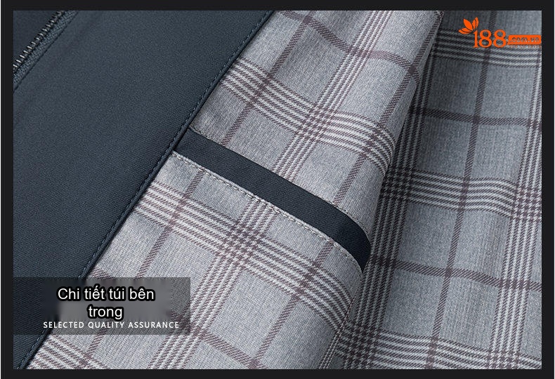 Áo Khoác Nam Cổ Bẻ Khóa Kéo Kiểu Dáng Công Sở Màu Xanh Navy, Nâu, Đen chi tiết 24