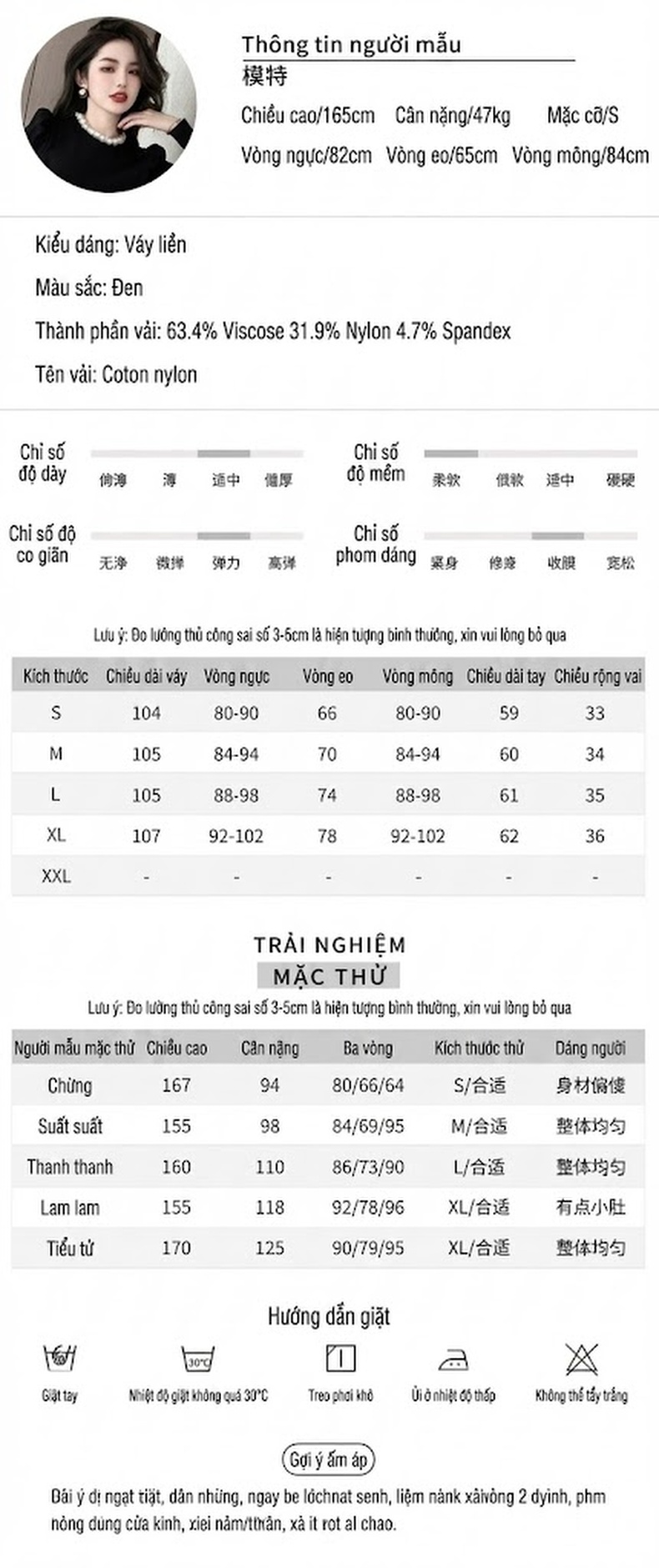 Váy Đầm Ôm Body Nữ Cổ Tròn Đính Ngọc Trai Tay Dài Phong Cách Hepburn Thanh Lịch Màu Đen chi tiết 2