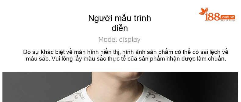Áo Thun Tay Ngắn Nam Cổ Tròn Họa Tiết Thời Trang chi tiết 3