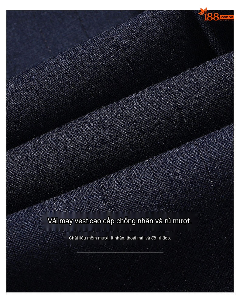 Bộ Vest Nam Wool Lịch Lãm Công Sở Mùa Thu Đông Màu Xanh Navy chi tiết 3