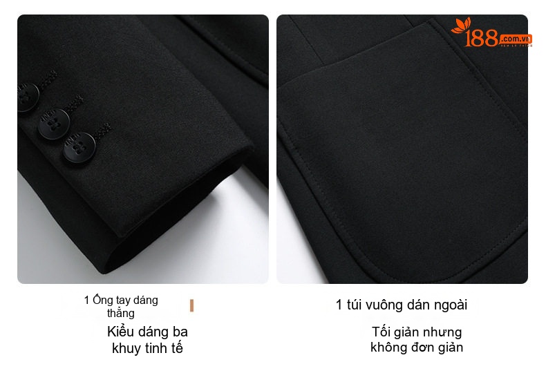 Áo Vest Nam Dáng Ôm Dệt Kim Màu Đen chi tiết 9