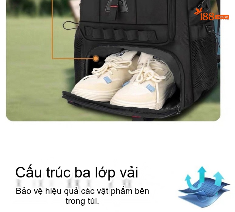 Balo du lịch leo núi nam chống thấm đa năng dung tích lớn 80L chi tiết 10
