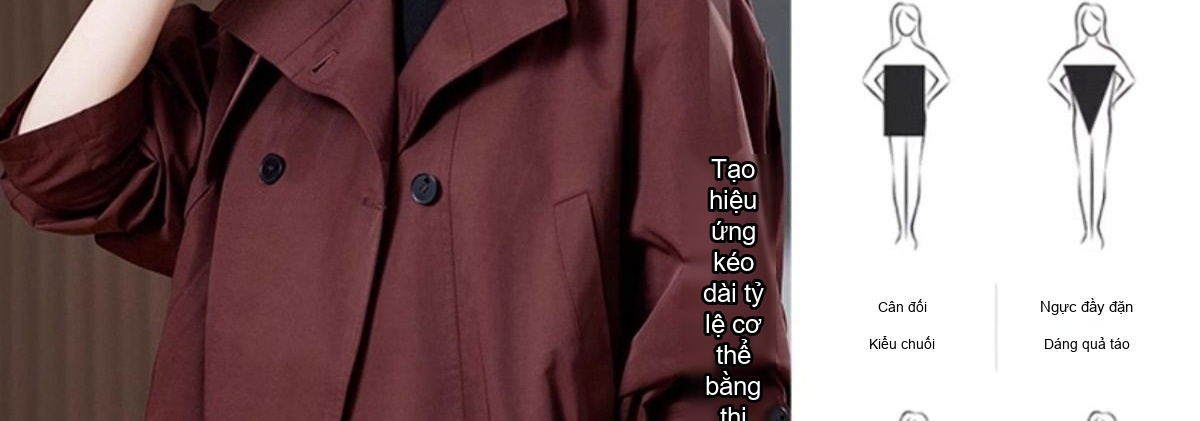 Áo Khoác Gió Nữ Dáng Ngắn Tay Lỡ Form Rộng Phong Cách Thời Trang Màu Đen, Be, Đỏ Rượu Vang chi tiết 11