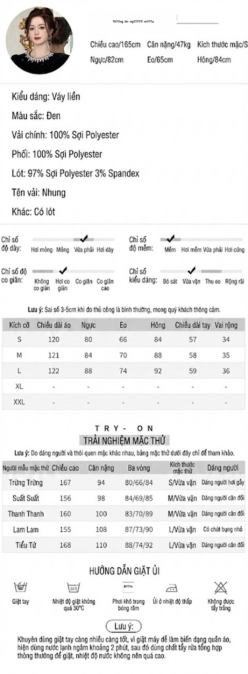 Đầm Dự Tiệc Nữ Tay Dài Cổ Tròn Thiết Kế Nơ Eo Phong Cách Thanh Lịch Màu Đen chi tiết 2