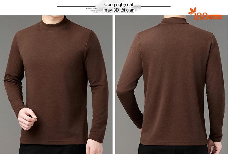 Áo Len Nam Cổ Lọ Dệt Kim Giữ Ấm Màu Trắng, Đen, Nâu, Xanh... chi tiết 16