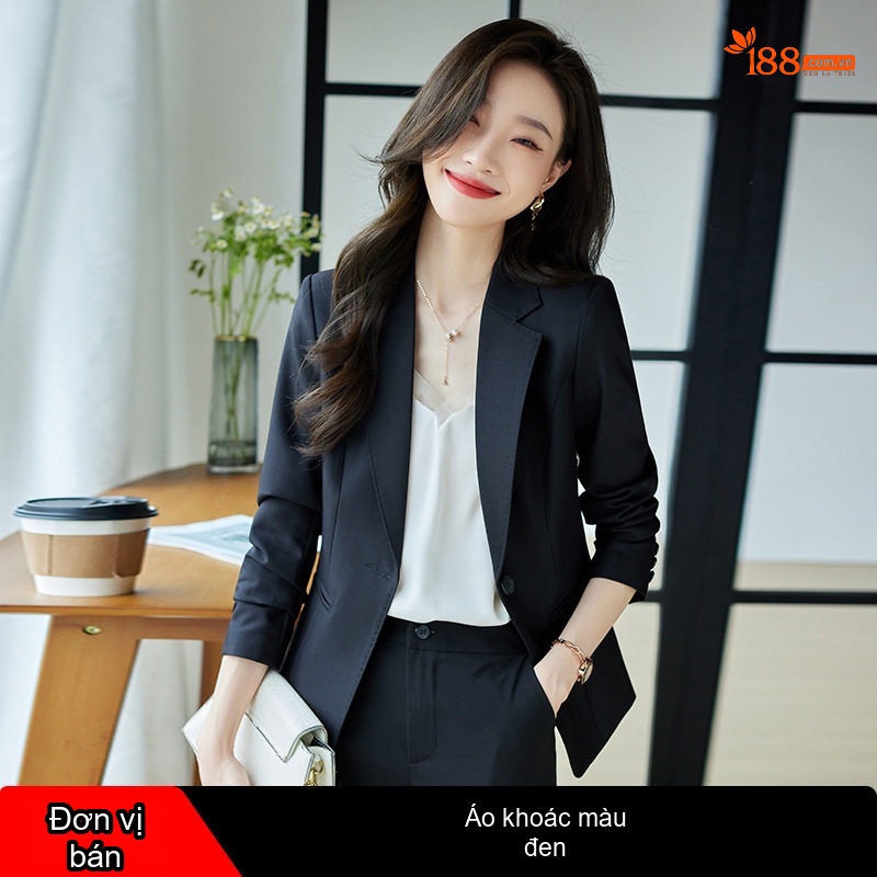 Bộ Vest Công Sở Nữ Dáng Ôm Tay Dài Phong Cách Thời Trang Màu Đen, Xanh Navy, Nâu