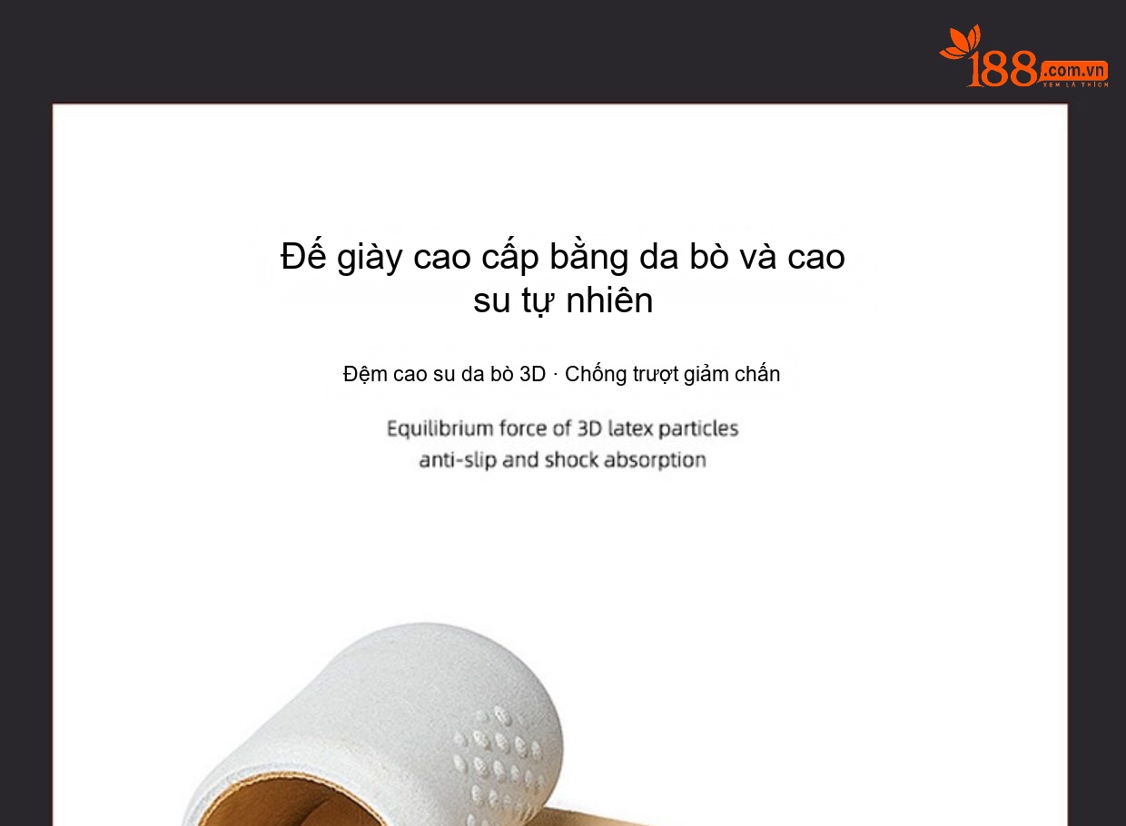 Giày Tây Buộc Dây Nam Da Bò Mũi Tròn Chiều Cao Đế Khoảng 3cm Màu Đen, Nâu, Xanh Lá chi tiết 14