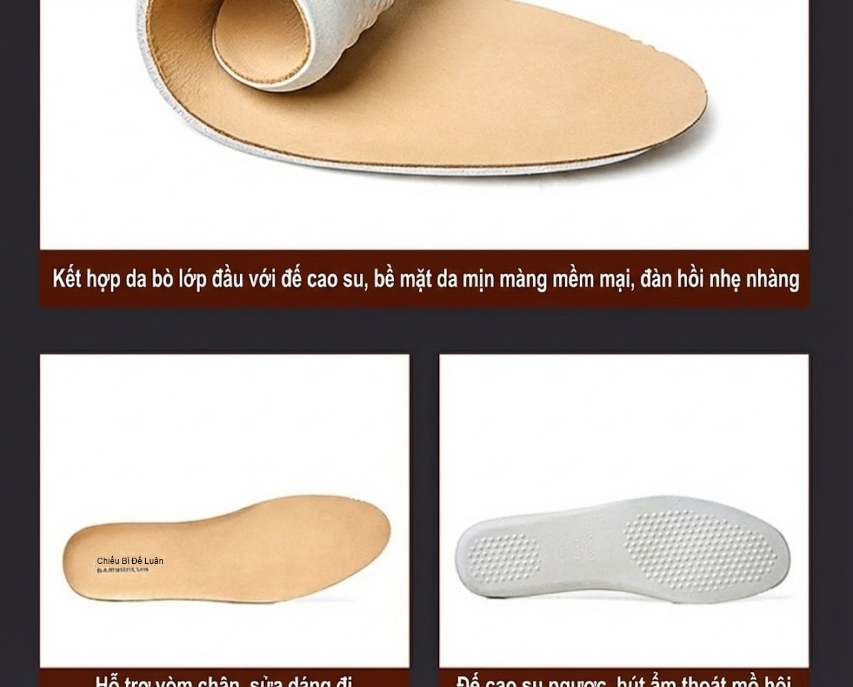 Giày Tây Buộc Dây Nam Da Bò Mũi Tròn Chiều Cao Đế Khoảng 3cm Màu Đen, Nâu, Xanh Lá chi tiết 15