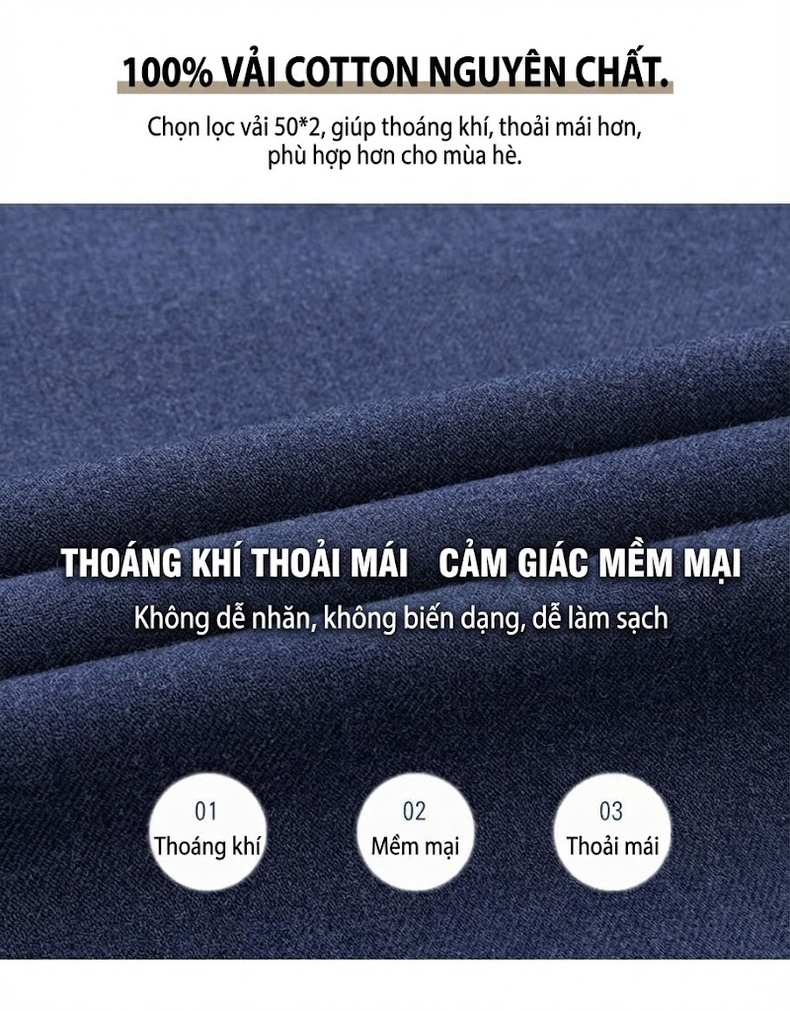 Áo Sơ Mi Nam Tay Dài Cotton Mài Lông Màu Xám, Đỏ, Xanh Dương, Xanh Lá... chi tiết 2