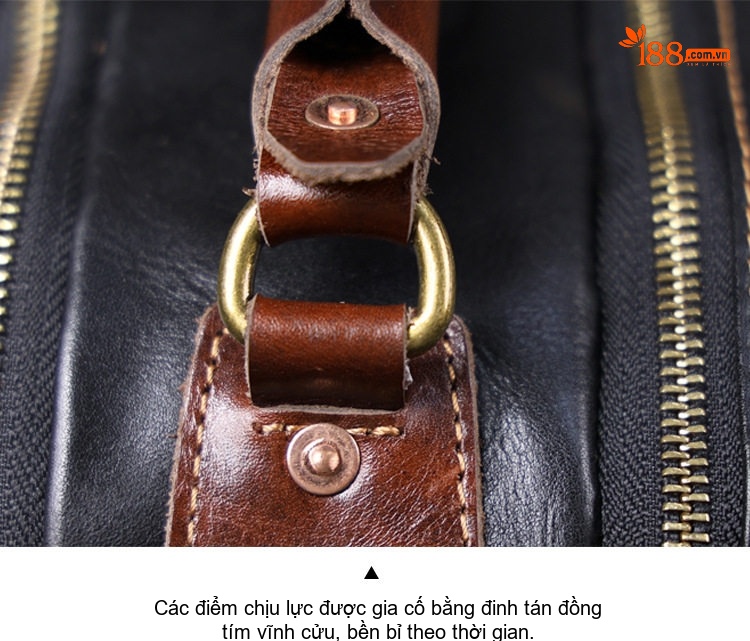 Balo Da Bò Nam Thủ Công Da Thật Dung Tích Lớn Đựng Laptop Đi Làm, Đi Chơi Màu Đen, Nâu chi tiết 20