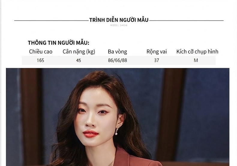 Bộ Vest Công Sở Nữ Tay Dài Dáng Ôm Màu Đen, Nâu, Đỏ Gạch chi tiết 22