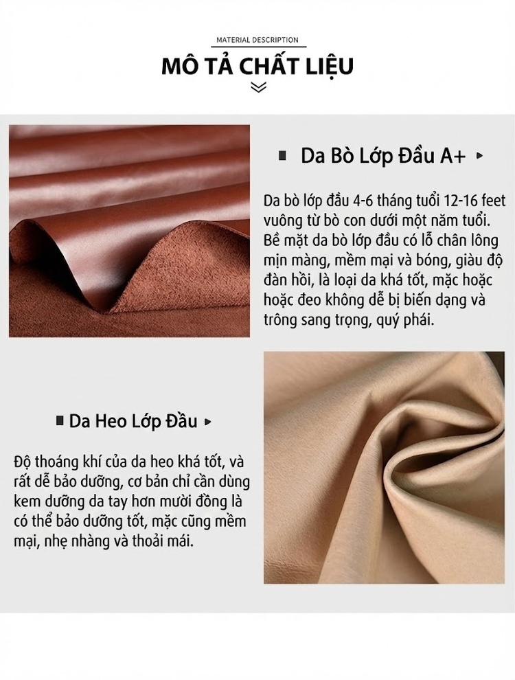 Giày Lười Nam Da Bò Công Sở Chiều Cao Đế Khoảng 2cm Màu Nâu chi tiết 9
