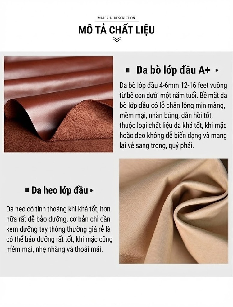 Giày Tây Oxford Nam Da Bò Buộc Dây Phong Cách Anh Quốc Chiều Cao Đế Khoảng 3cm Màu Nâu, Đen chi tiết 8