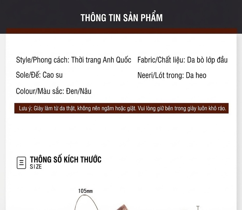 Giày Lười Nam Da Thật Đế Mềm Chiều Cao Đế Khoảng 2cm Màu Đen, Nâu chi tiết 7
