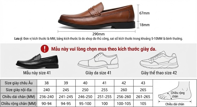 Giày Lười Nam Da Thật Đế Mềm Chiều Cao Đế Khoảng 2cm Màu Đen, Nâu chi tiết 8