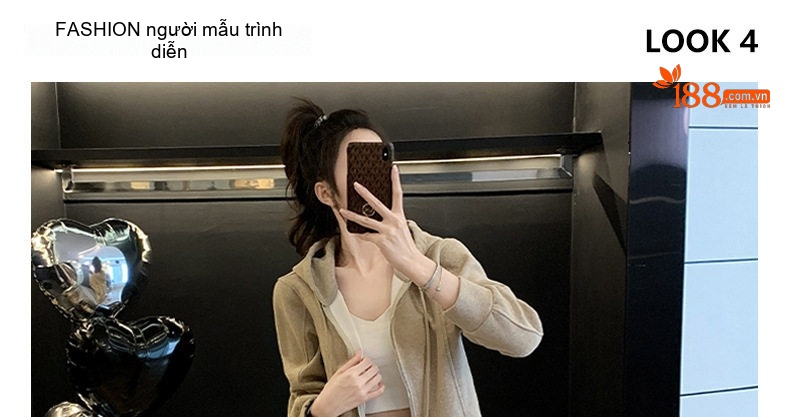 Set Bộ Quần Áo Nữ Dáng Rộng Có Mũ Trùm Đầu Lót Lông Dày Dặn Phong Cách Hàn Quốc Màu Kem, Hồng, Xám, Nâu... chi tiết 20