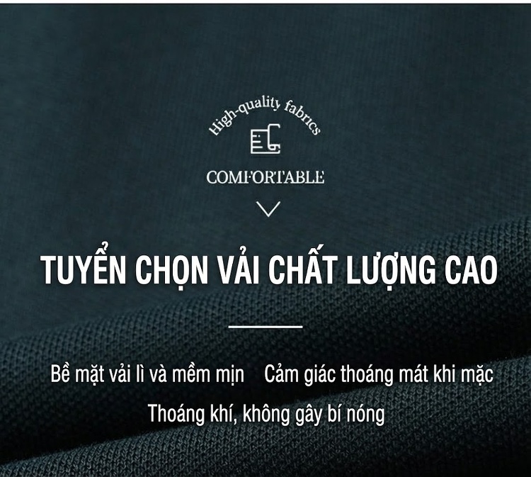 Áo Polo Nam Cotton Tay Ngắn Form Rộng Cổ Bẻ Thanh Lịch Màu Trắng, Xanh Đen, Xanh Navy chi tiết 8