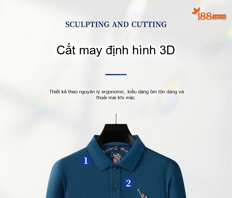 Áo Polo Nam Tay Dài Cotton Cổ Bẻ Phong Cách Doanh Nhân Màu Xanh Lá, Đen, Xanh Dương, Kem... chi tiết 9