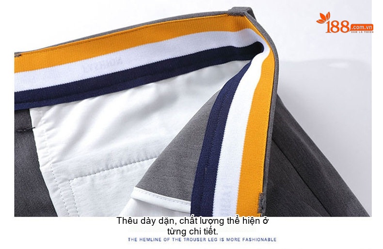 Quần Tây Nam Ống Côn Dáng Dài Mỏng Nhẹ Màu Đen, Xám, Xanh Navy chi tiết 14