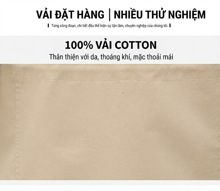 Áo Khoác Gió Nam Cotton Dáng Rộng Dáng Dài Vừa Nhiều Túi Màu Be, Nâu, Xanh Rêu, Đen... chi tiết 6