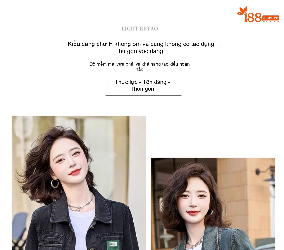 Áo Khoác Jean Nữ Dáng Ngắn Trẻ Trung Phong Cách Retro Màu Xanh Jean, Đen chi tiết 14