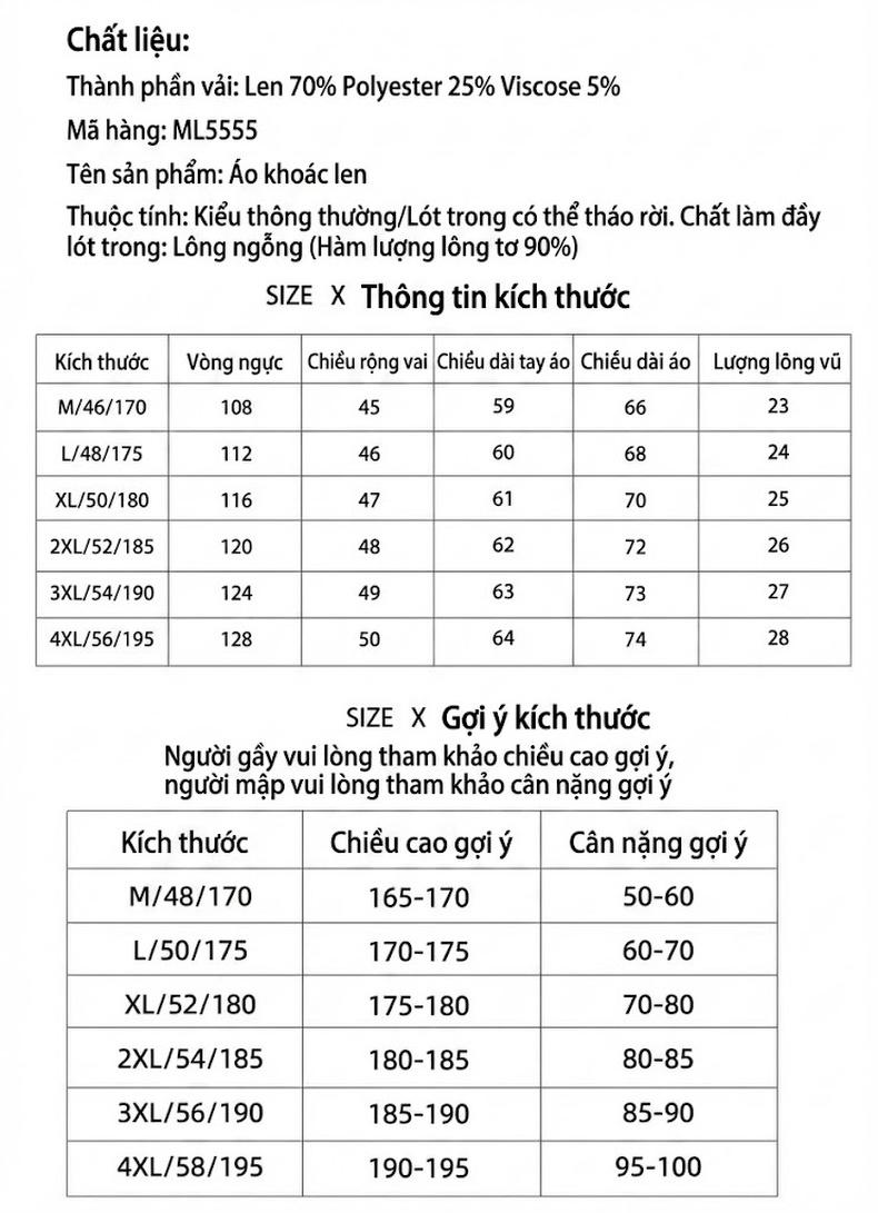 Áo Khoác Nam Dáng Ngắn Có Mũ Lông Vũ Lót Trong, Áo Khoác Dạ Hai Mặt chi tiết 2