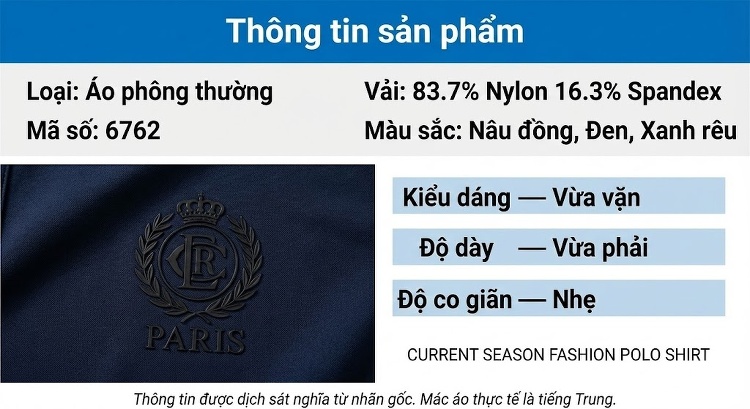 Áo Thun Nam V Cổ Tay Ngắn Mùa Hè Thoáng Khí Chất Liệu Băng Lụa Màu Đen, Xám, Nâu chi tiết 10