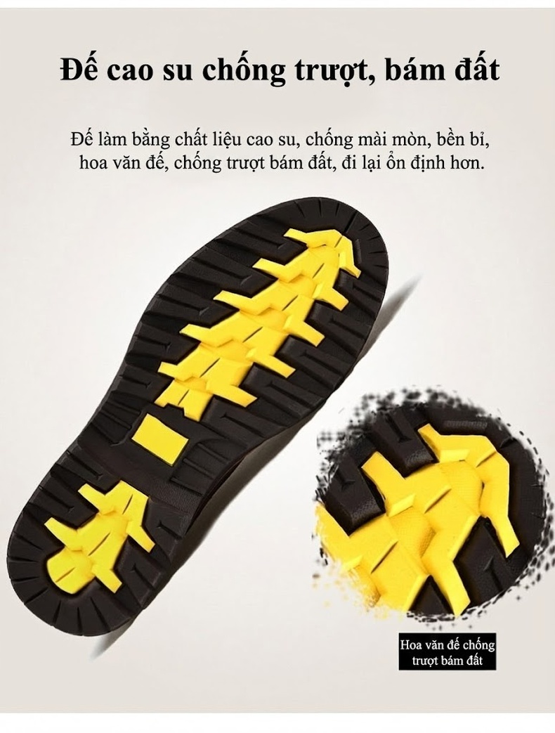Giày da bò outdoor công sở buộc dây đế cao 3 cm chi tiết 9