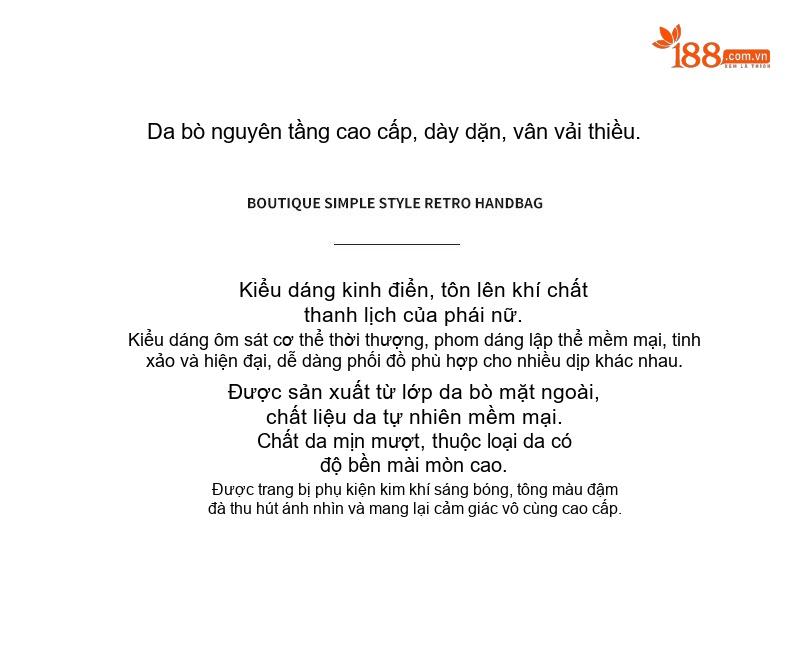 Túi Đeo Vai Nữ Da Bò Swinger Đeo Chéo Thời Trang Màu Nâu, Đen chi tiết 2