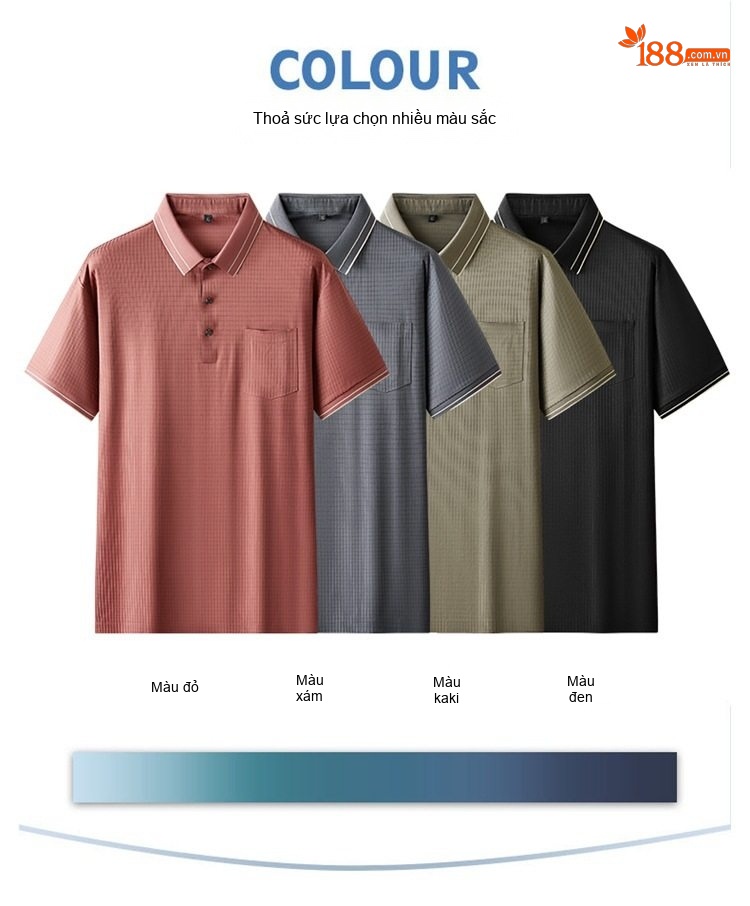 Áo Thun Polo Nam Tay Ngắn Form Rộng Có Túi Phong Cách Casual Màu Đen, Đỏ Gạch, Xám, Be... chi tiết 7