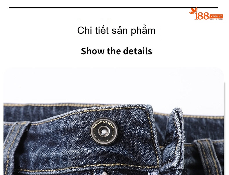 Quần Jean Nam Ống Đứng Dáng Rộng Co Giãn Thoải Mái Phong Cách Thu Đông Màu Xanh Đậm, Xanh Nhạt chi tiết 22