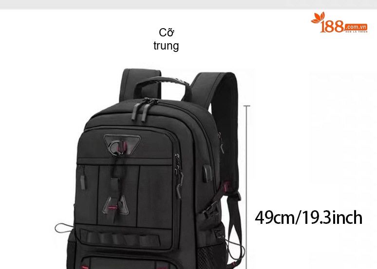 Balo du lịch leo núi nam chống thấm đa năng dung tích lớn 80L chi tiết 19