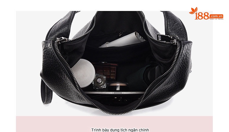Túi Tote Da Mờ Đeo Vai Đựng Vừa A4 Phong Cách Casual Màu Đen, Nâu chi tiết 4