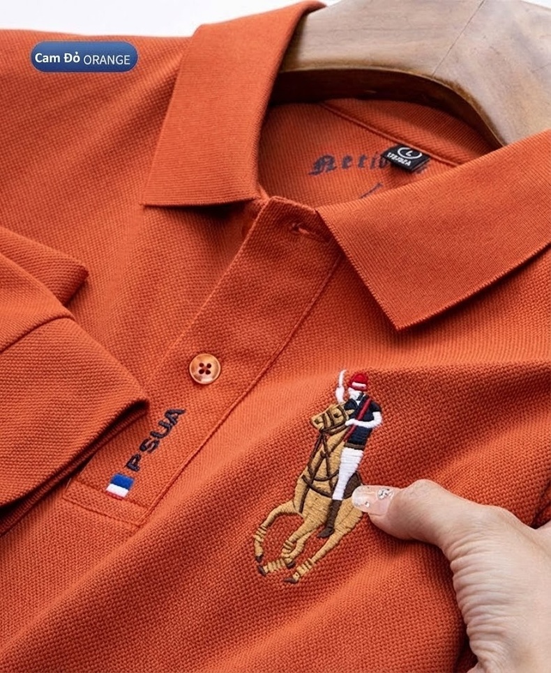 Áo Polo Nam Tay Dài Cotton Cổ Bẻ Phong Cách Doanh Nhân Màu Xanh Lá, Đen, Xanh Dương, Kem... chi tiết 40