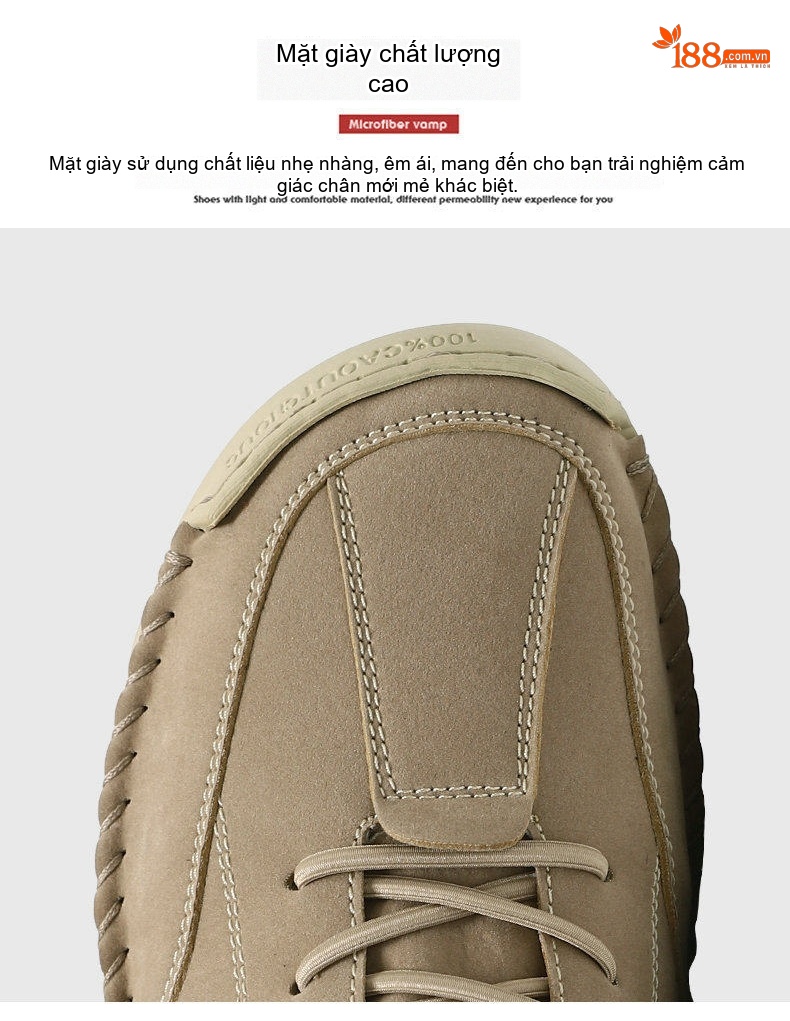 Giày Martin Cổ Cao Nam Khâu Tay Thủ Công Phong Cách Casual Chiều Cao Đế Khoảng 3cm Màu Be, Đen, Xám chi tiết 7