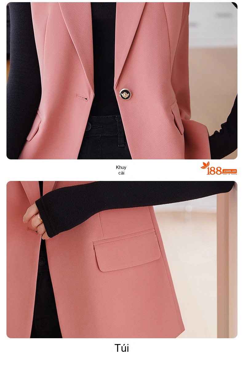 Áo Gile Vest Nữ Công Sở Màu Be, Hồng, Đen chi tiết 25