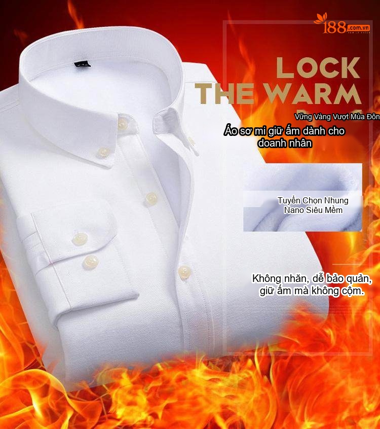 Áo Sơ Mi Nam Dài Tay Cotton Oxford Lót Lông Dày Dặn Thêu Hình Màu Xanh Dương, Xanh Navy, Tím, Đỏ... chi tiết 1