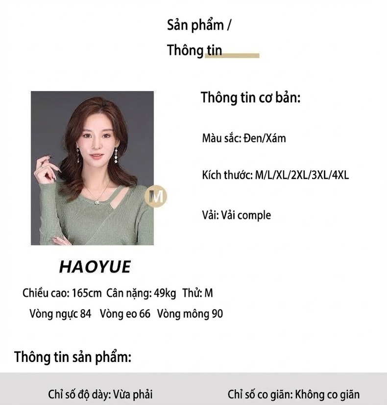 Chân Váy A Line Nữ Dáng Dài Công Sở Thanh Lịch Màu Đen, Xám chi tiết 7