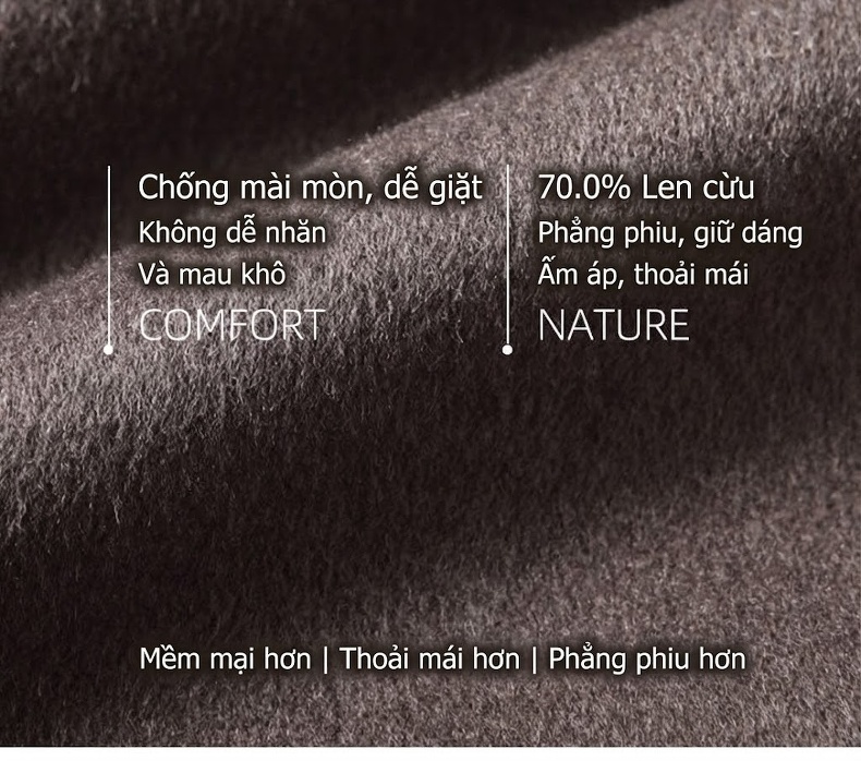 Áo Vest Nam Dáng Ôm Thu Đông Lông Cừu Cao Cấp Lót Lông Ngỗng Tháo Rời Màu Nâu, Đen chi tiết 2