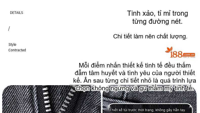 Quần Jean Dáng Suông Nam Co Giãn Thoải Mái Phong Cách Thời Trang Màu Xanh, Xám, Đen chi tiết 8